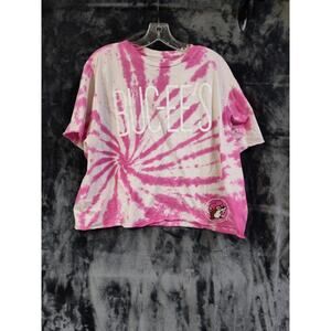 Buc-ee's Pink Tie-Dye Cut Off T-Shirt - Women's 2X